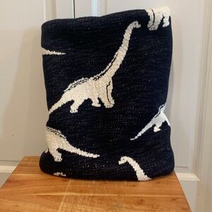 Frolics kids navy dinosaur print blanket
